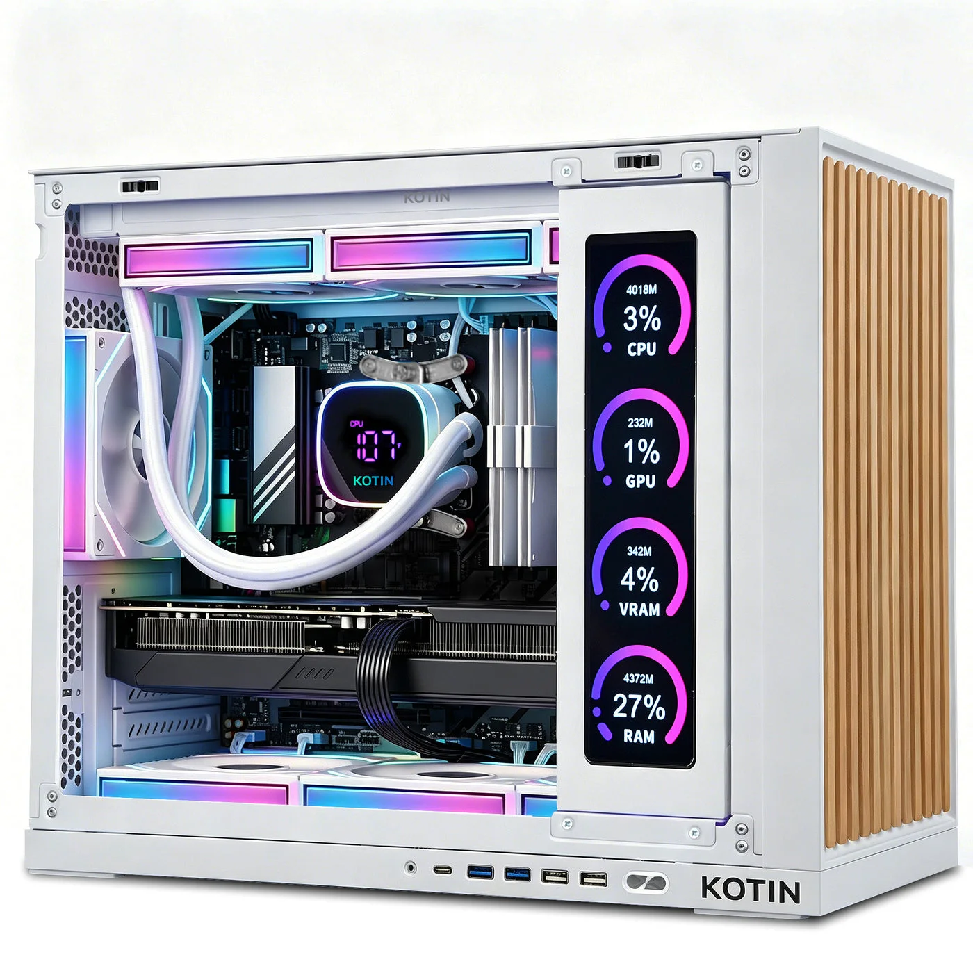 KOTIN Gaming PC, Ryzen 7 9800X3D, RTX 5070 Ti 16GB, 32GB DDR5